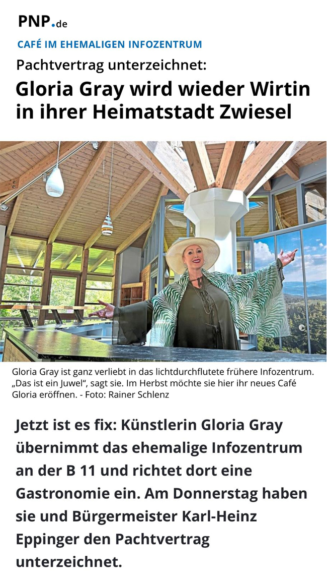 Gibt es bald wieder ein Café Gloria? - ehemaliges Infocenter in Zwiesel - Passauer Neue Presse (PNP), 19.06.2026